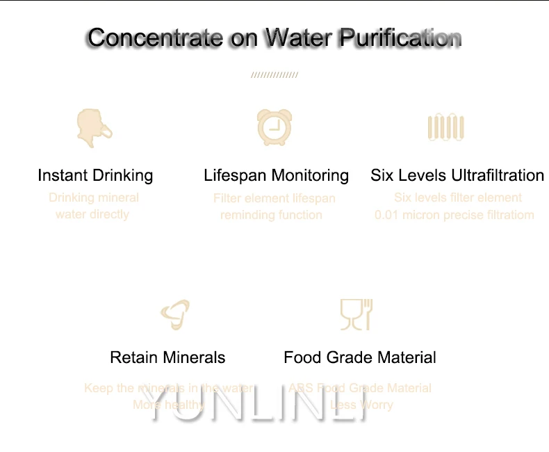 Кухонный фильтр для воды, кран Purificador De Agua, прямой питьевой Интеллектуальный ультра-фильтрационный терминал, очиститель воды, AZX-08UF-C5