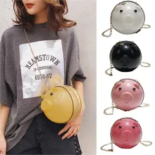 Хит, сумки через плечо, сумка для женщин, повседневная, милая, свинка, мини, цепь, карамельный цвет, сумка почтальона для девочек, с клапаном, сумки на плечо, новинка