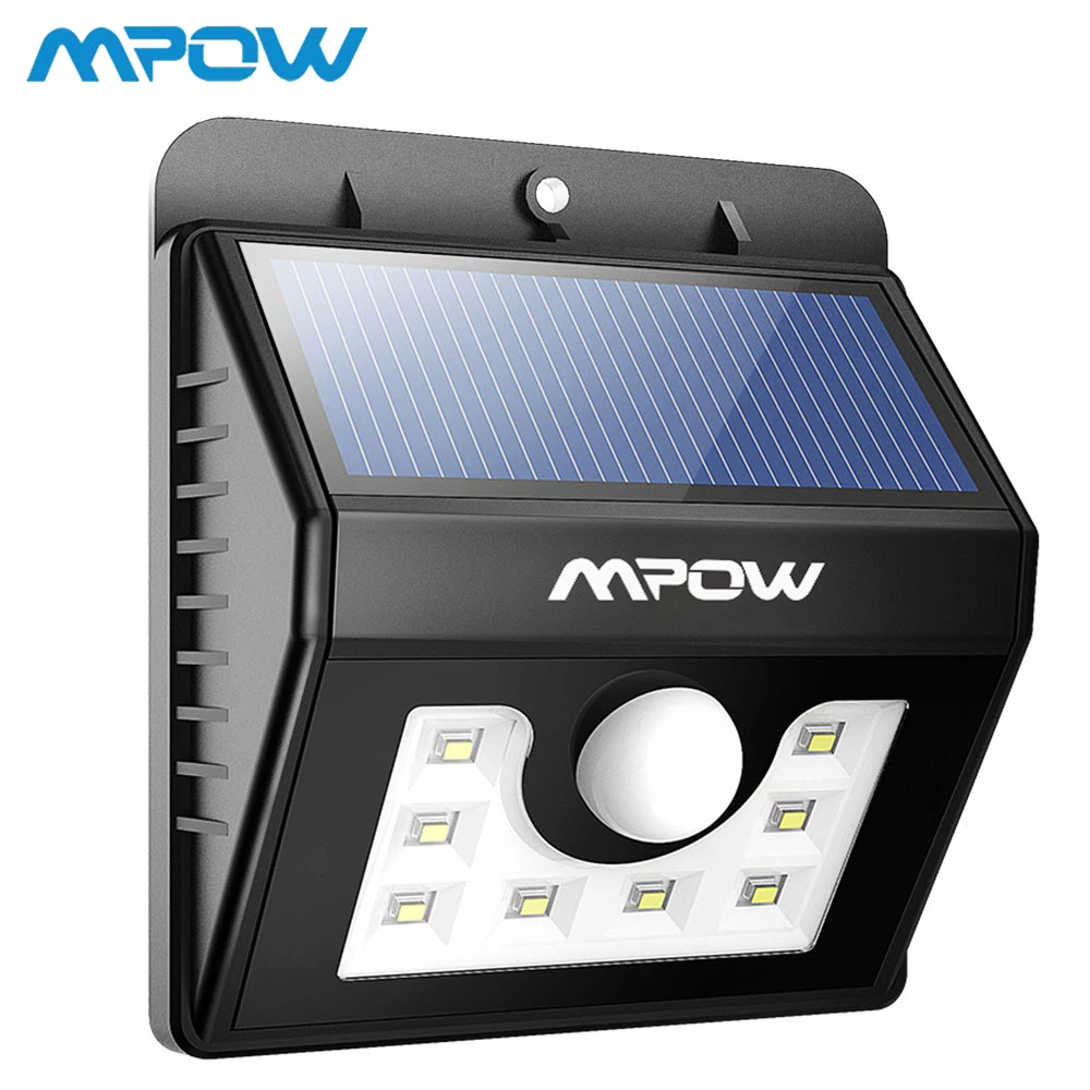 Mpow 8 светодиодный датчик движения Солнечный свет настенный светильник Открытый