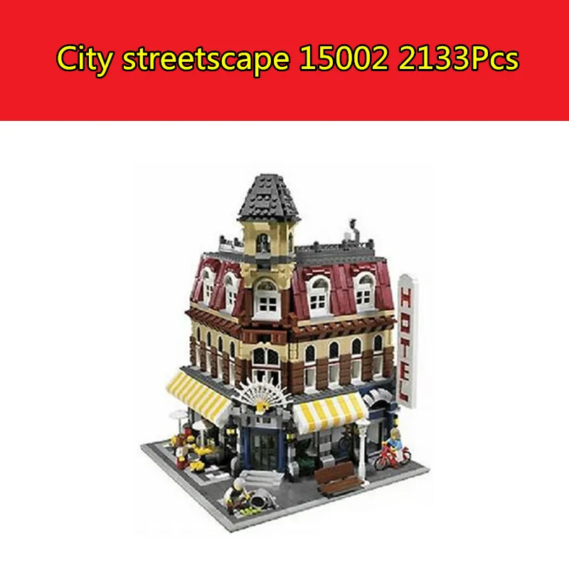 

Model building kits Building Block Creator City Street Create Cafe Corner Compatible With Lego 10182 15002 3D Bricks figure toy