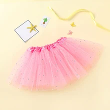 От 0 до 8 лет Прямая с фабрики, балетная юбка-пачка для маленьких детей, юбки из фатина с блестками для девочек, детские юбки