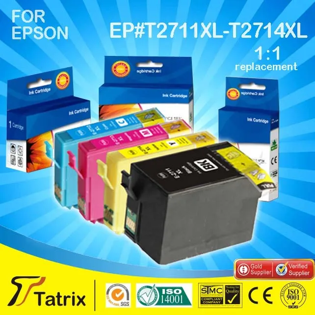 

27XL compatible ink cartridges use for Epson WorkForce Pro WF-3620DWF/ WF-3640DTWF/WF-7110DTW/WF-7610DWF/WF-7620DTWF printer