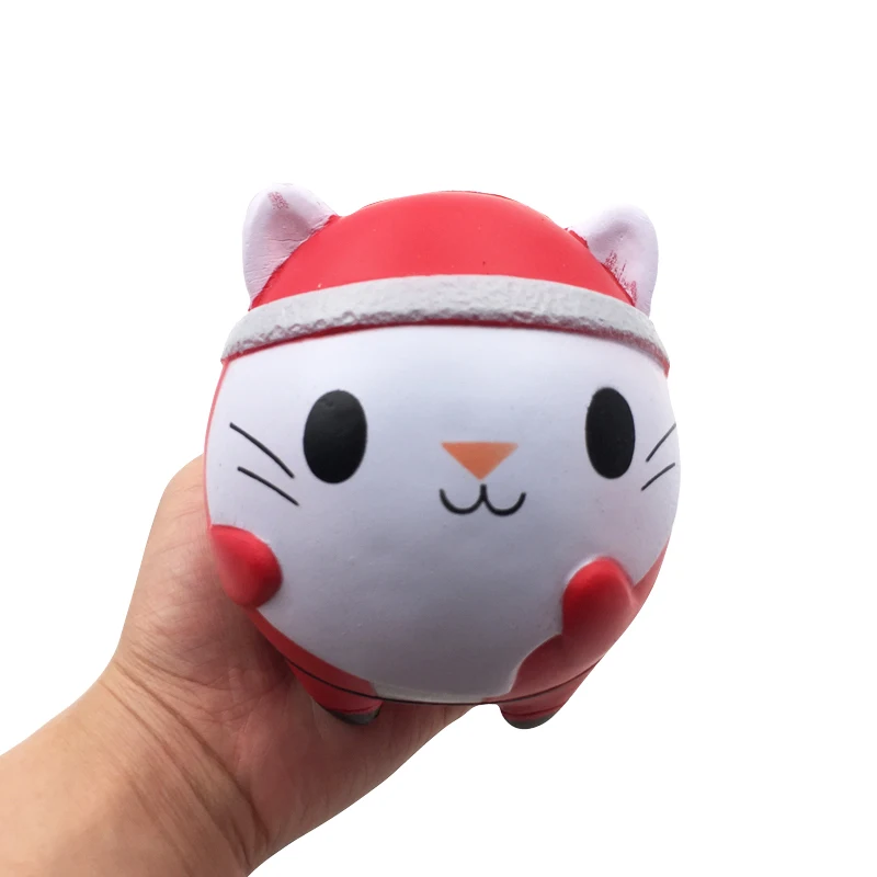 Squishy Cat Санта Клаус Squishies игрушка Jumbo замедлить рост Рождественский подарок для детей сжатие кукла мяч стресс ослабитель игрушки