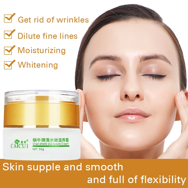 

CAICUI Snail Cream Anti Wrinkles Anti Aging Skin Whitening Day FACIAL Cream Anti-acne Treatment Moisturizing Face Skin Care