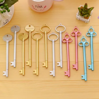 

Vintage Key Gel Pen Creative Design Stationery Store Writing Kawai Kids Gift School Office Supplies Blue Ink Kit Accessory