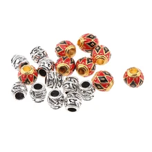 18 шт./компл. различные стили дреды Бисер для плетения из цинкового сплава Dread замки металлические запонки для украшения волос Плетение волос ювелирные изделия