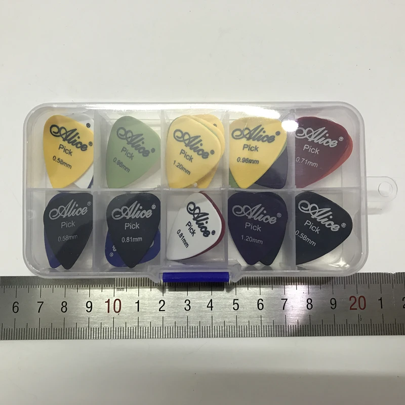 24pcs guitar picks 1 box case acoustic electric bass picks plectrum