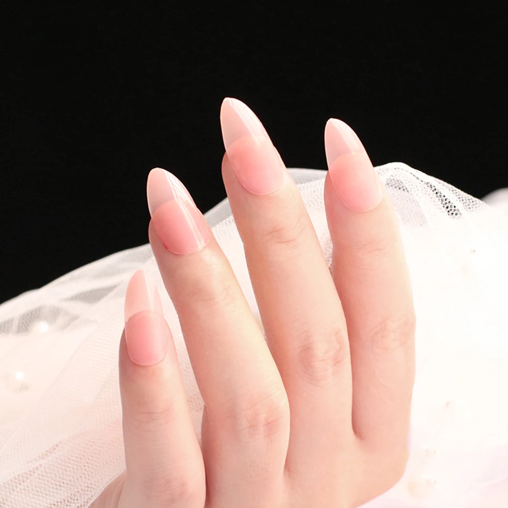 Накладные ногти 24 шт. натуральные короткие накладные ногти полностью покрывающие Акриловые искусственные ногти для маникюрных салонов инструмент для самостоятельного дизайна ногтей