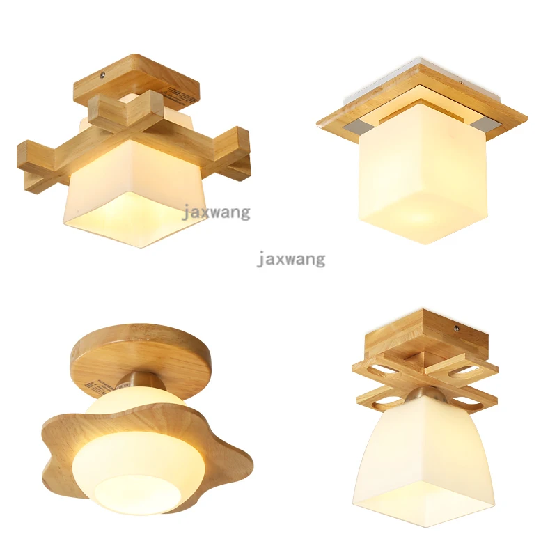 

Modern Wood Corridor Aisle LED Bedroom Ceiling Light Into Loft Decor Art Reading Dining Room Ceiling Lamp Kids Room Living Room