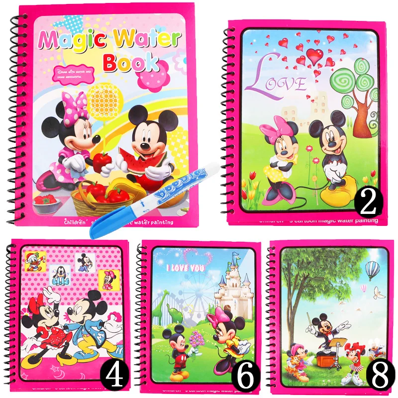 Magic Water Drawing Book Coloring Book Doodle With Magic Pen Painting Drawing Board For Girls Boys Toy