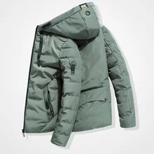 Зимняя куртка мужская новая куртка мужская зимняя утепленная с капюшоном Молодежная Повседневная хлопковая одежда тонкий короткий параграф XD274