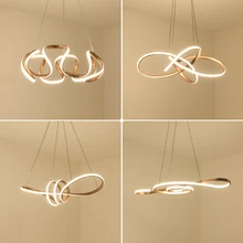 Черная/Золотистая Современная подвесная светодиодная Люстра для гостиной, столовой, кухни, конференц-зала, бара, кафе, внутреннее освещение, люстра