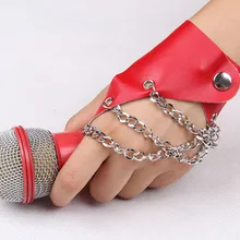 Унисекс готический панк леди девочка мальчик сексуальный танец диско рок-н-ролл без пальцев Короткие перчатки из искусственной кожи