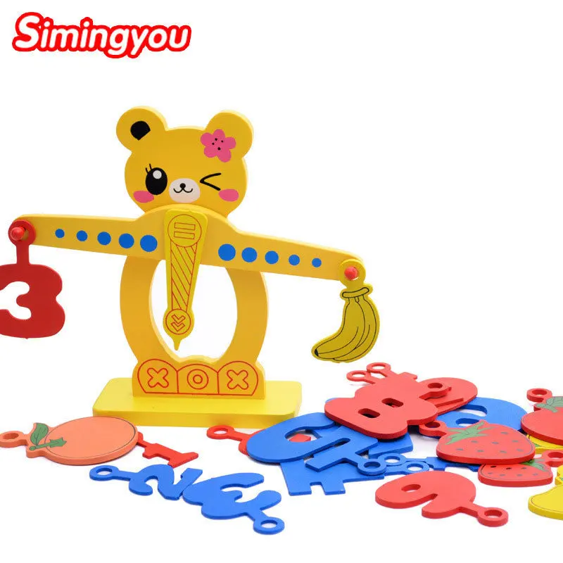 

Simingyou Children Toys Wooden Educational Toys Bear Digital Fruit Balance Games Montessori Educationa B40--JZ03 Drop Shipping