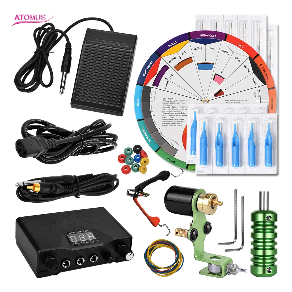 

Tattoo Machine Tatouer Professionnelle Maquina De Tatuar Profesional Kit Tattoo Kits Iniciante Beginner Set Machine Pen Rotativa