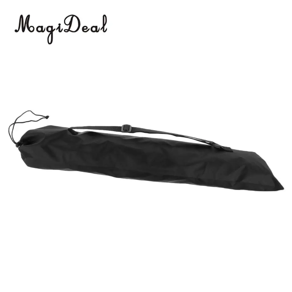 2pcs Foldable Portable Alpenstock Hiking Walking Stick Storage Pouch Carry Bag 71x17.5cm Black