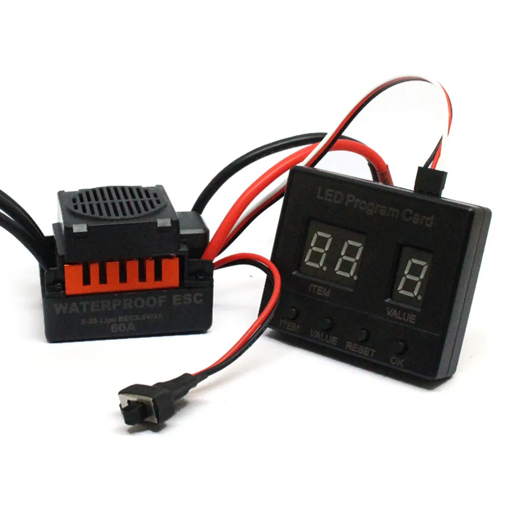 

Model parts waterproof B3650 4300KV brushless motor + 60A ESC + LED program card combination for 1/10 RC Car Truck L0614