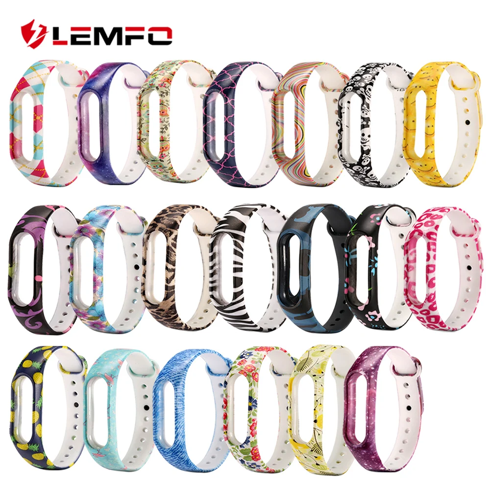 

LEMFO Smart Band Sport Fitness Bracelet For Xiaomi Mi Band 2 Watch Strap Color Silicone Replacement Fashion Cute For Women