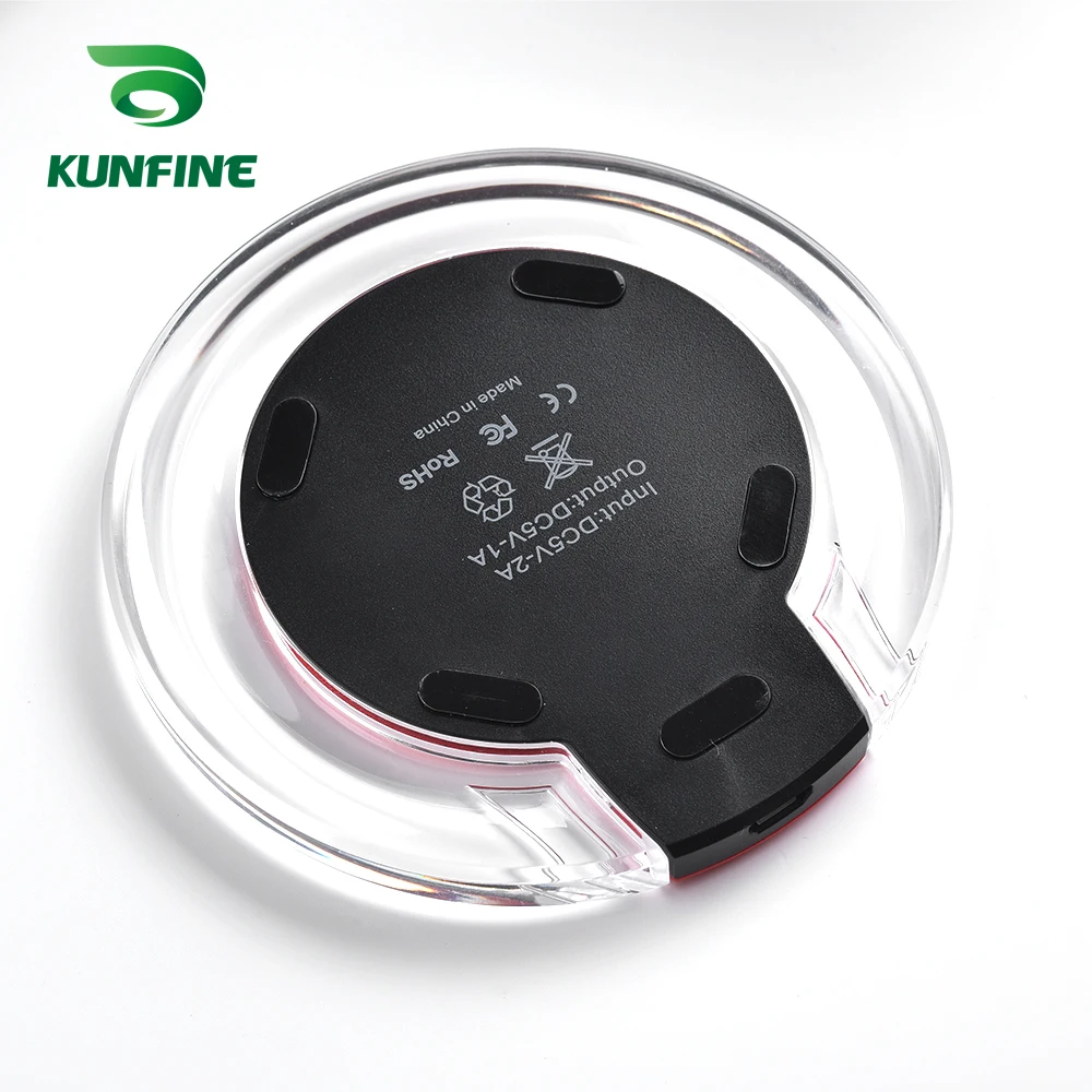 KUNFINE 10W Qi Wireless Charger for iPhone X8 Visible Fast Wireless Charging pad for Samsung S9S9 (6)