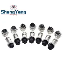 ShengYang – prise d'aviation circulaire GX16 2/3/4/5/6/7/8/9/10 broches, mâle et femelle 16mm L70-78, connecteur de panneau de fil pour bricolage