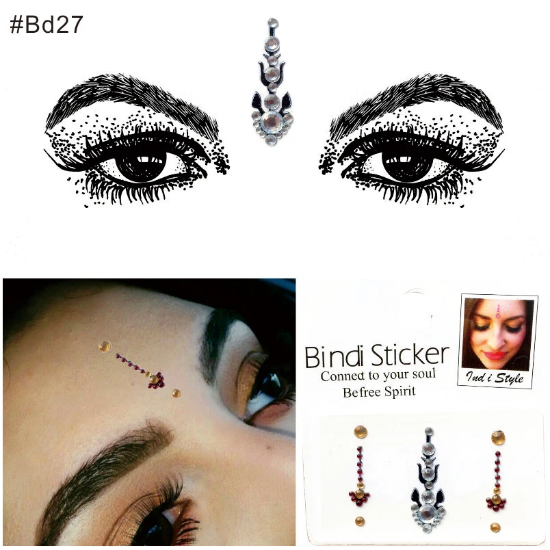 

BD27 Simple face Forehead jewel Decor Bindi of Street Style to decor Raver Party Face Sticker