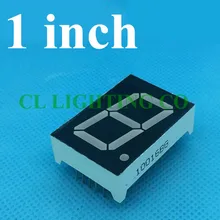 Большая распродажа! Общий анод чистый зеленый 1 дюйм 7 сегментный 1 в светодиодный дисплей 34*24*10,5 мм Nixie трубка 1 бит Цифровой пластиковый металлический