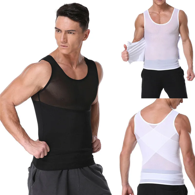 

Men Slimming Vest Body Shaper Slim Belly Waist Boobs Compression Tank Top