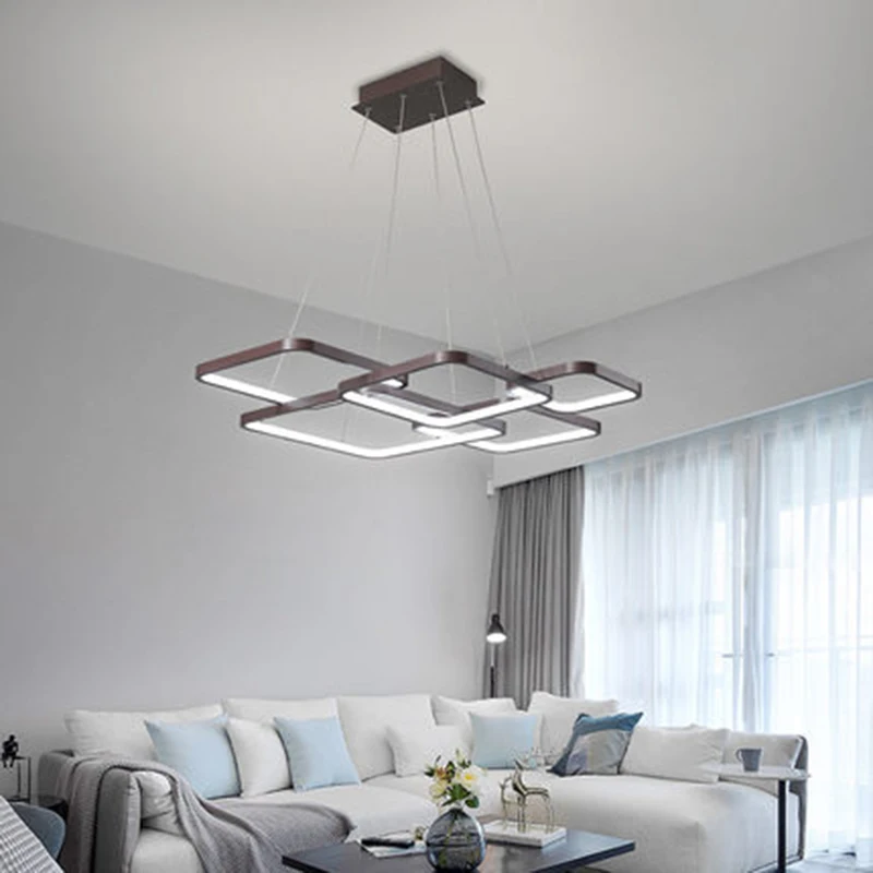 

Pendant Lights LED for Bar Kitchens office Suspension cord Aluminum circle rings Lustre Avize pendant lamp for home use