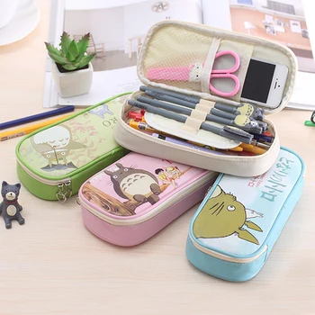 

Anime cute cartoon totoro pen bag Korean creative stationery school supplies lapices large capacity school pencil case for girls