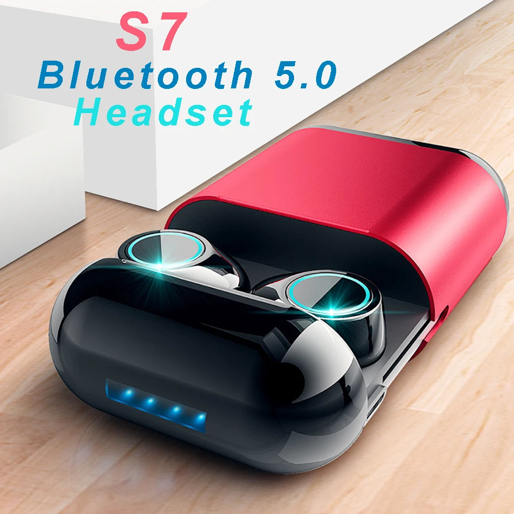 

S7 TWS Bluetooth 5.0 Earphones Earbuds Wireless Bluetooth Earphones Bluetooth Stereo Headset Auriculares With Mic Charging Box