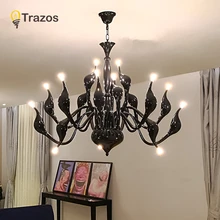 Современный светодиодный канделябр в стиле АР-деко, Европейский светодиодный канделябр, потолочные люстры для спальни, гостиной, столовой, декоративная люстра