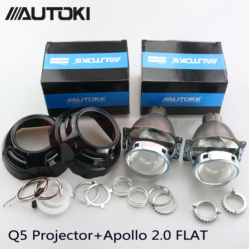 Автомобильный Стайлинг Autoki металлическая Биксеноновая лампа Q5 3 0 дюйма HID + Apollo 2 с