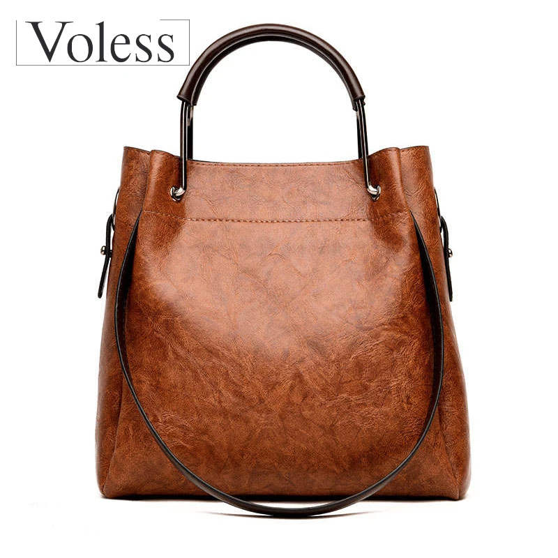 

Casual Large Capacity Women Tote Shoulder Bag 2019 PU Leather Ladies Bucket Handbag Messenger Bag Soft Shopping Crossbody Bag