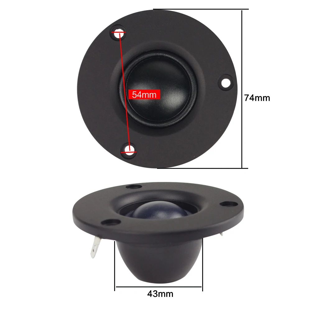 Ghxamp 3 дюймов твитер Динамик единиц неодимовые HIFI Колум Loundspeak Портативный 4ohm дома