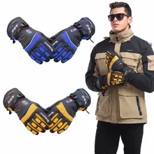 Электрический Подогрев перчатки спортивные непромокаемые лыжные перчатки контроль температуры перезаряжаемая литиевая батарея 5 пальцев и рука задняя грелка