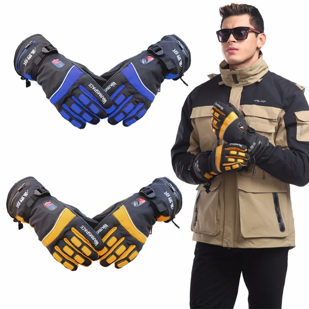 Buy Electric Heated Gloves Sport Waterproof Ski Gloves
