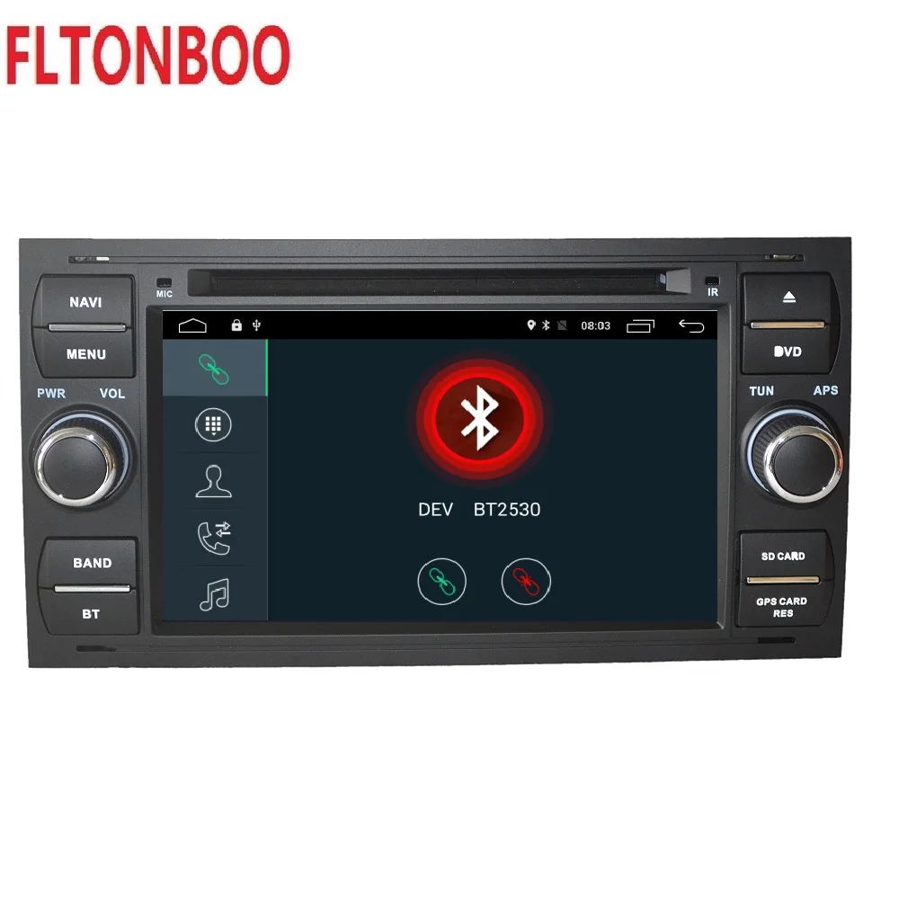 Cheap 7" Android 9 Car GPS Navigation radio dvd player for Ford focus s-max ,bluetooth,steering wheel,16GB ROM,free map 5