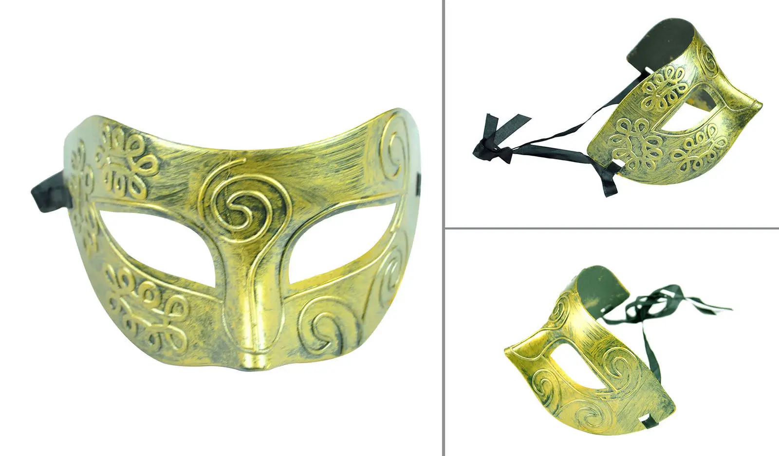 Face Mask Party Lovely Men Burnished Antique Silver/Gold Venetian Mardi Gras Masquerade For Adults
