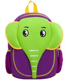 NOHOO, детский рюкзак с 3D динозавром, рюкзаки для малышей, для мальчиков и девочек, детский школьный рюкзак, рюкзак с динозавром, сумка для книг, игрушки - Цвет: NH012Purple