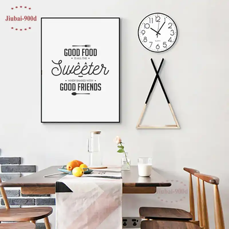 Decoracion De Cocina Cita De Comida Pintura En Lienzo