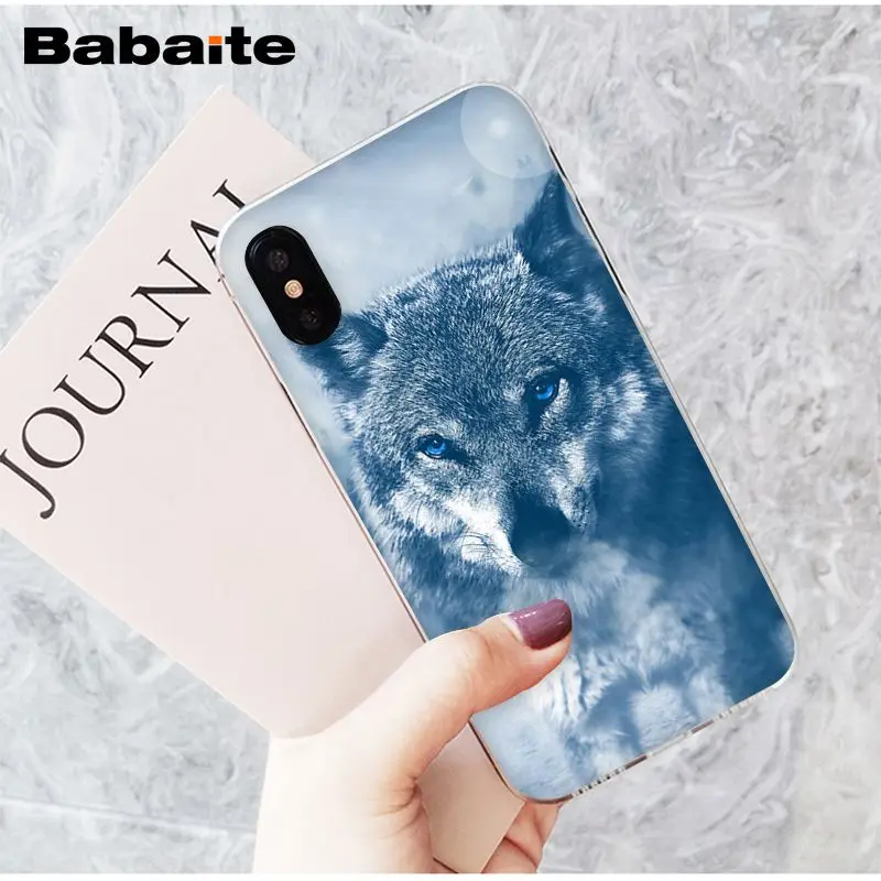 Babaite angry snow wolf TPU Мягкий силиконовый чехол для телефона Apple iPhone 8 7 6 6S Plus X XS MAX 5 5S SE XR