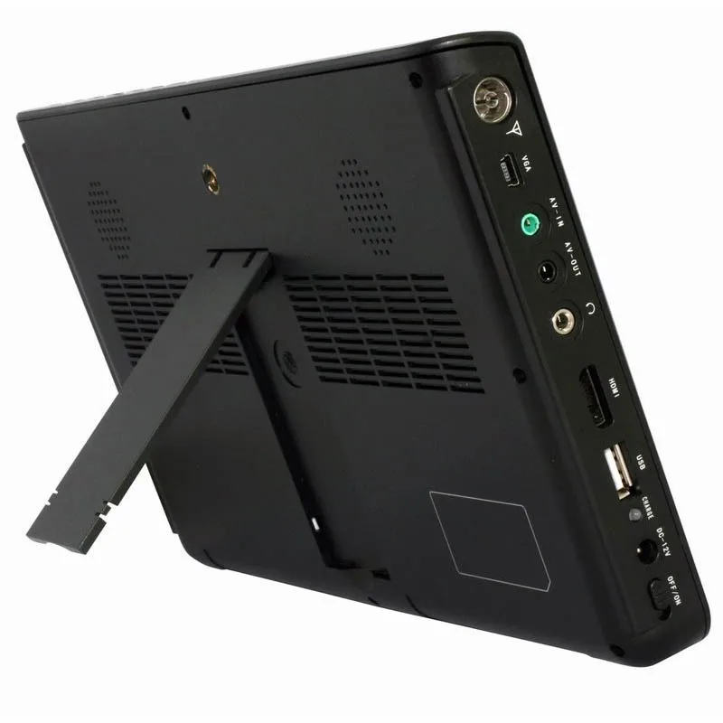 Телевизоров 10,2 дюймов TFT lcd цветной Аналоговый портативный Телевизор с широким углом обзора, поддержка SD/MMC карты, USB флэш-диск