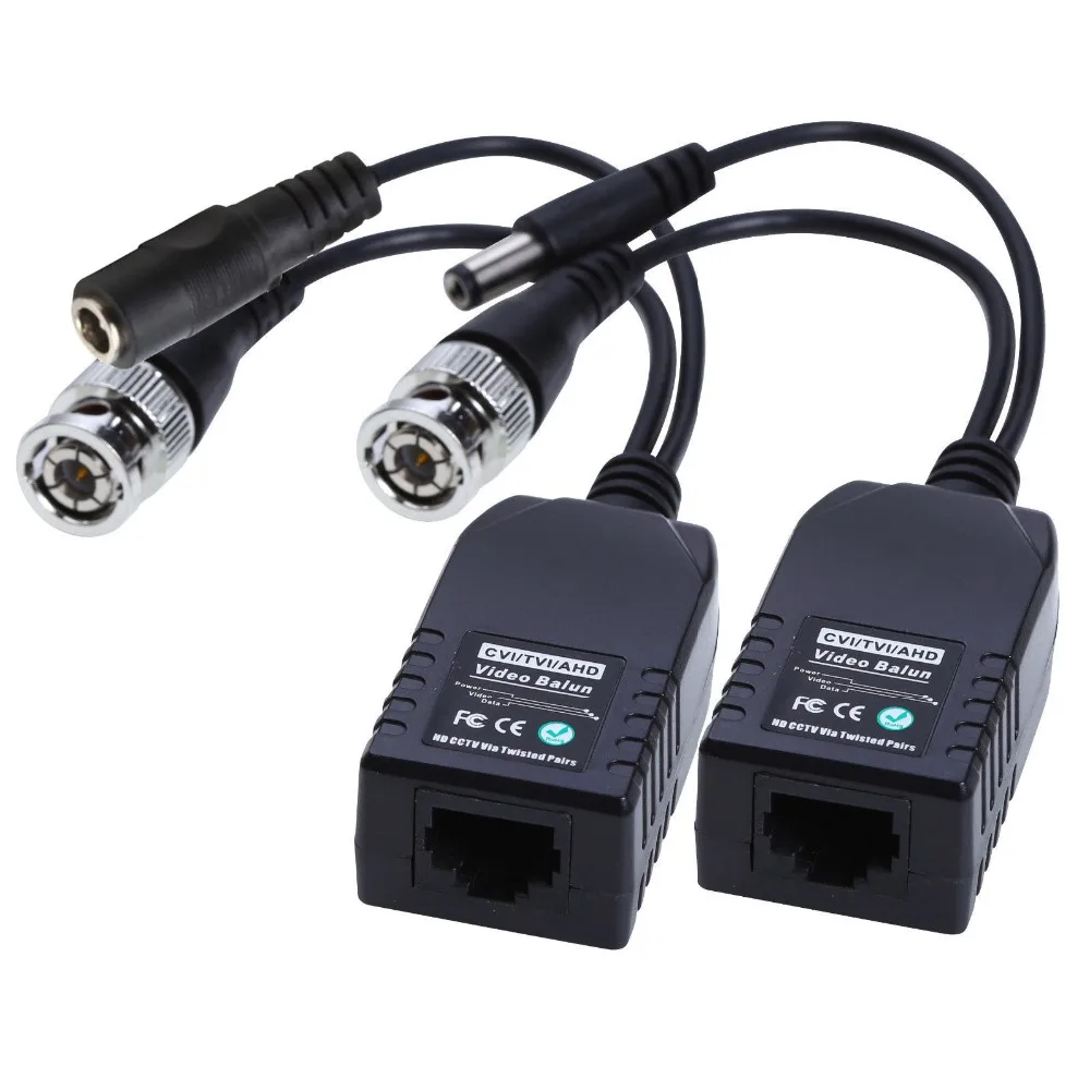 Buy 1 Pair Passive Video Balun With Power Video UTP