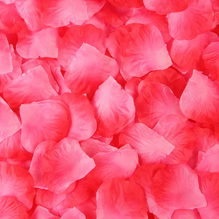 1000 шт./партия, 5*5 см, цветные шелковые атильные лепестки роз, цветы для свадебной вечеринки, праздничные украшения, искусственные лепестки - Цвет: rose red