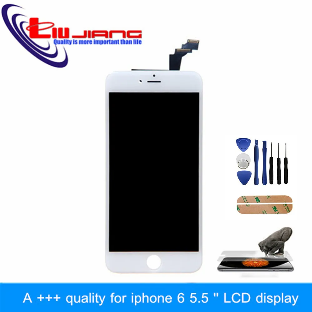 

Liujiang For Apple iphone 6 5.5 Plus LCD Display Touch Screen digitizer + Home button Front camera Assembly+ Tools adhesive