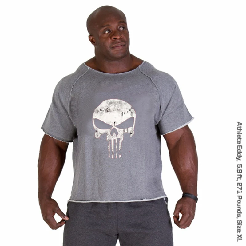 

Men's T Shirts Golds Fitness Men Bodybuilding Gorilla Wear Shirt skull Rag Sleeve Round neck Tops Male Loose Tanks Shirt Tops