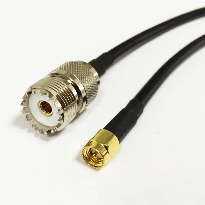 2 шт. SMA Мужской к разъем UHF SO239 RF переходник для коаксиального кабеля RG58 50 см 20