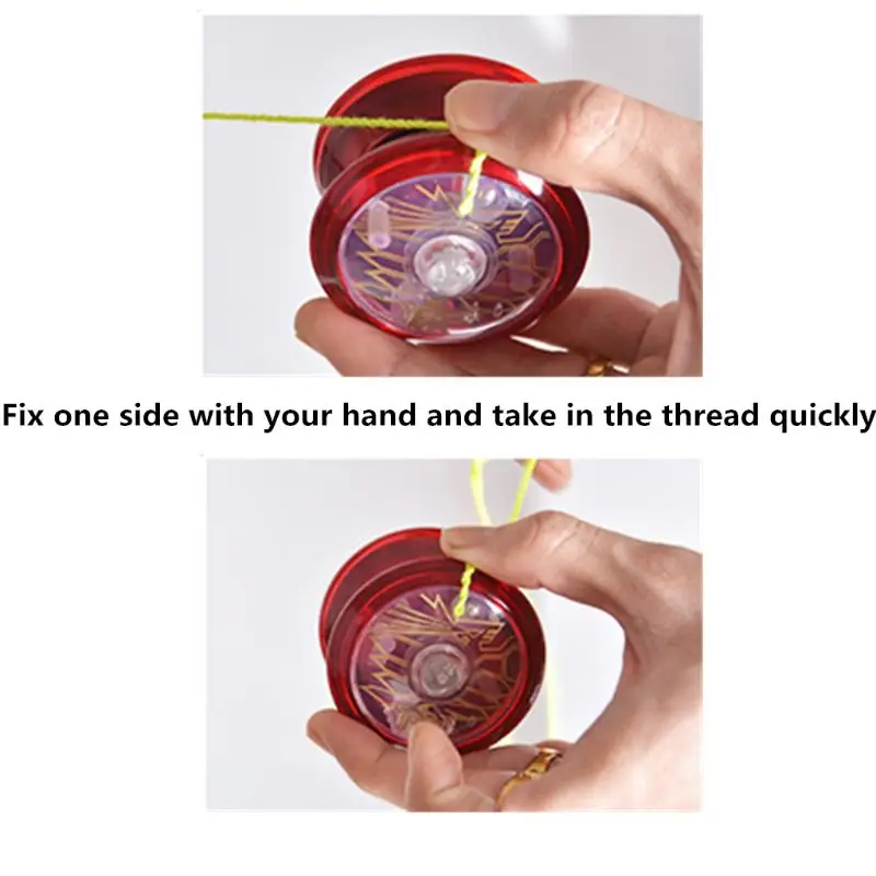 

2in1 Light Up YoYo Ball Gyro For Magic Juggling Toy Fancy Moves Flashing LED Kids Toy Gift