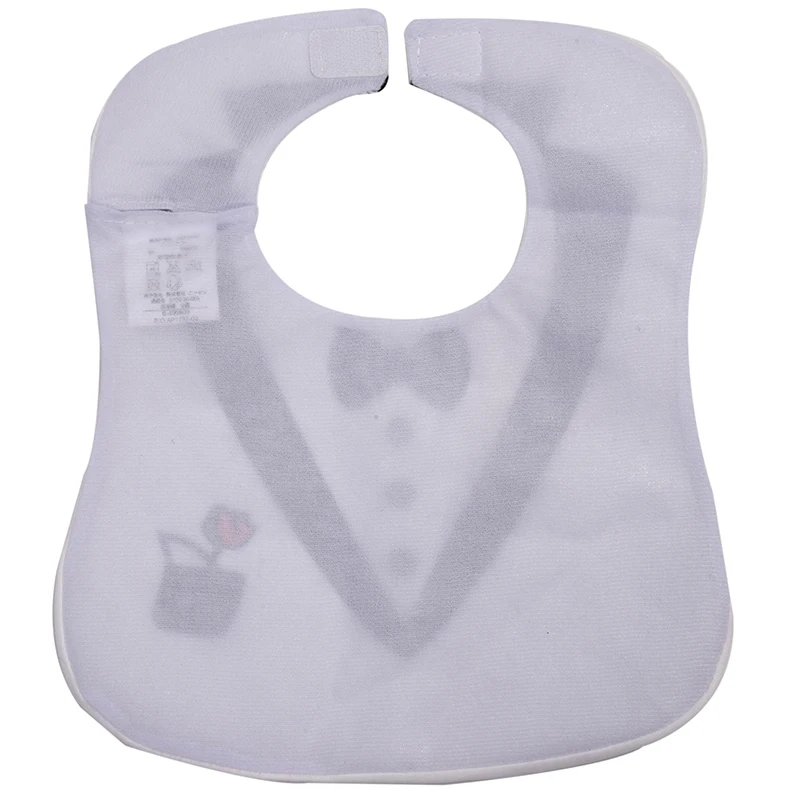 White Cute Tuxedo Toddler Baby Bib Feeding