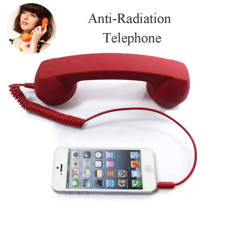 phone earphone Anti-Radiation 3.5AUX volume control earphone Anti-Radiation phone call receiver For iPhone4 4S 5 6 Android Phone